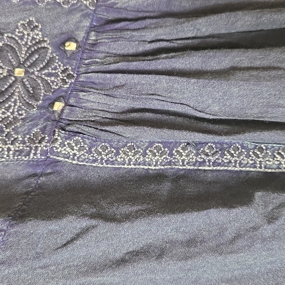 CIENNA Breese Blue Embroidered  Dress,SZ S. - Picture 5 of 7